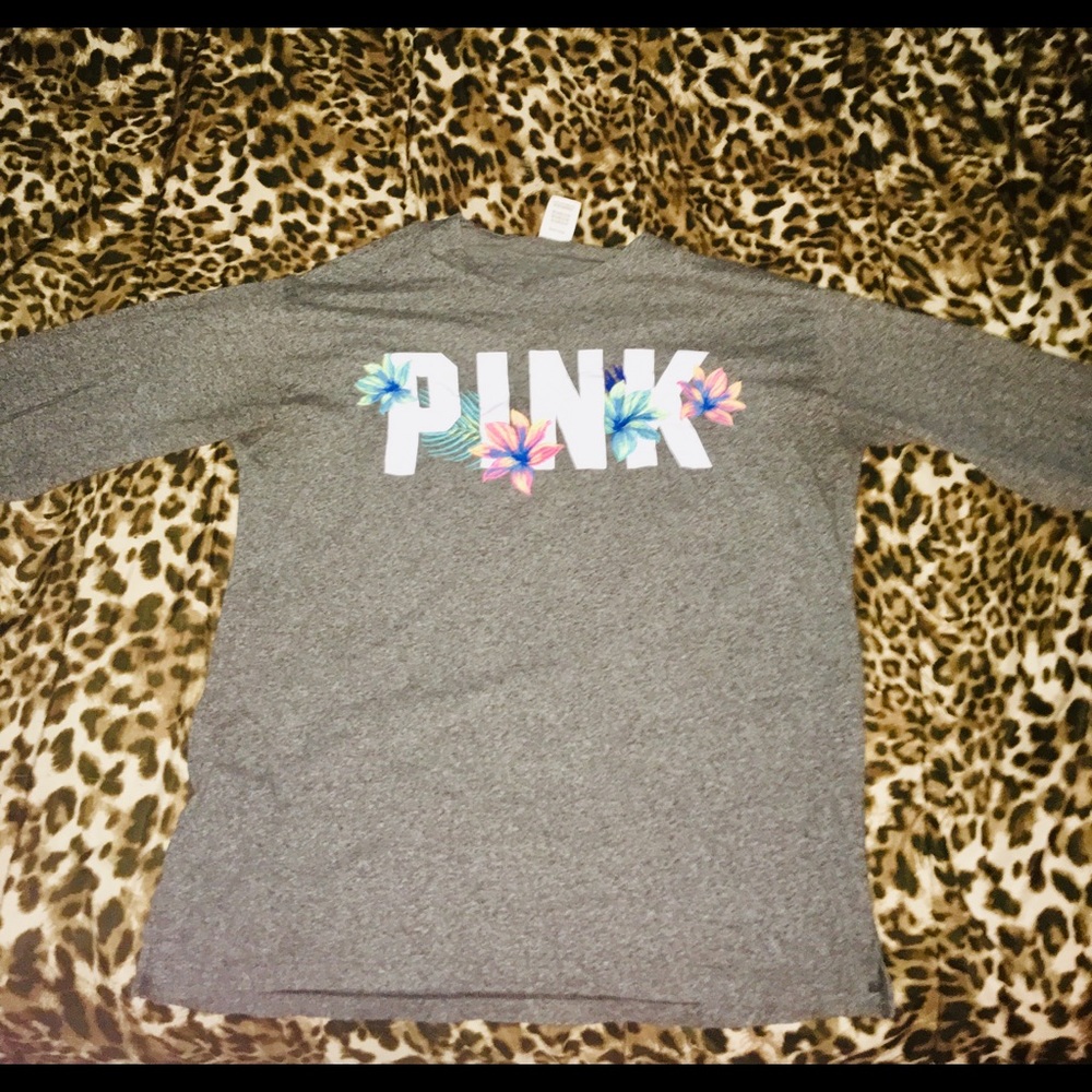PINK Crew Tee Long sleeve
